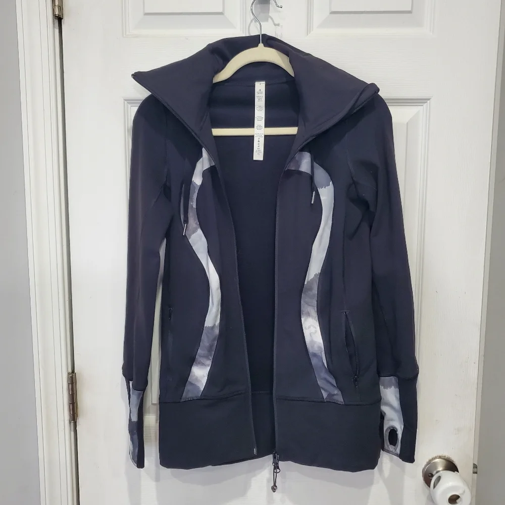 Lululemon Stride Jacket *BrushedBlack / White Coal Tinted Canvas Super Size 4